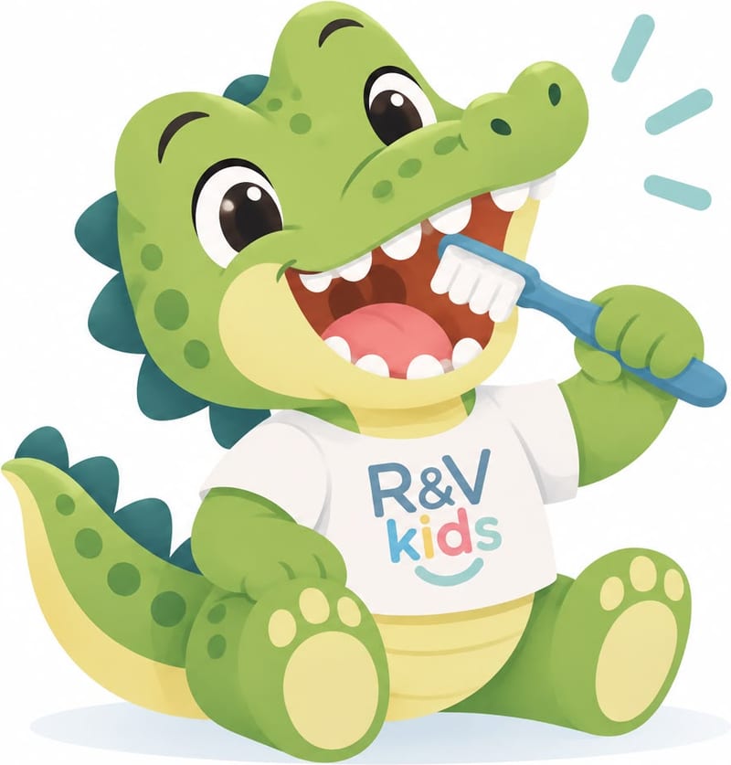 KuKo, la mascota de R&V Kids, que ayuda a los niños de Naranjo a abrir grande durante el escaneo